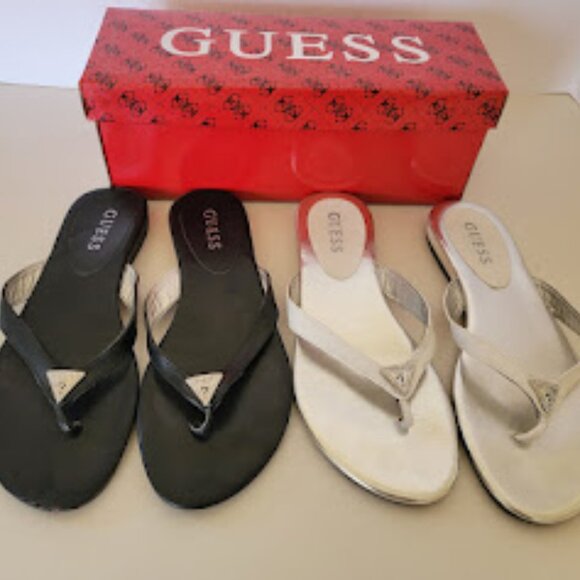 Guess Flip Flop Sandals Size 7 - Picture 1 of 14
